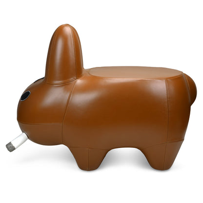 Kidrobot Art Giant Leather Smorkin' Labbit Stool - Brown Edition