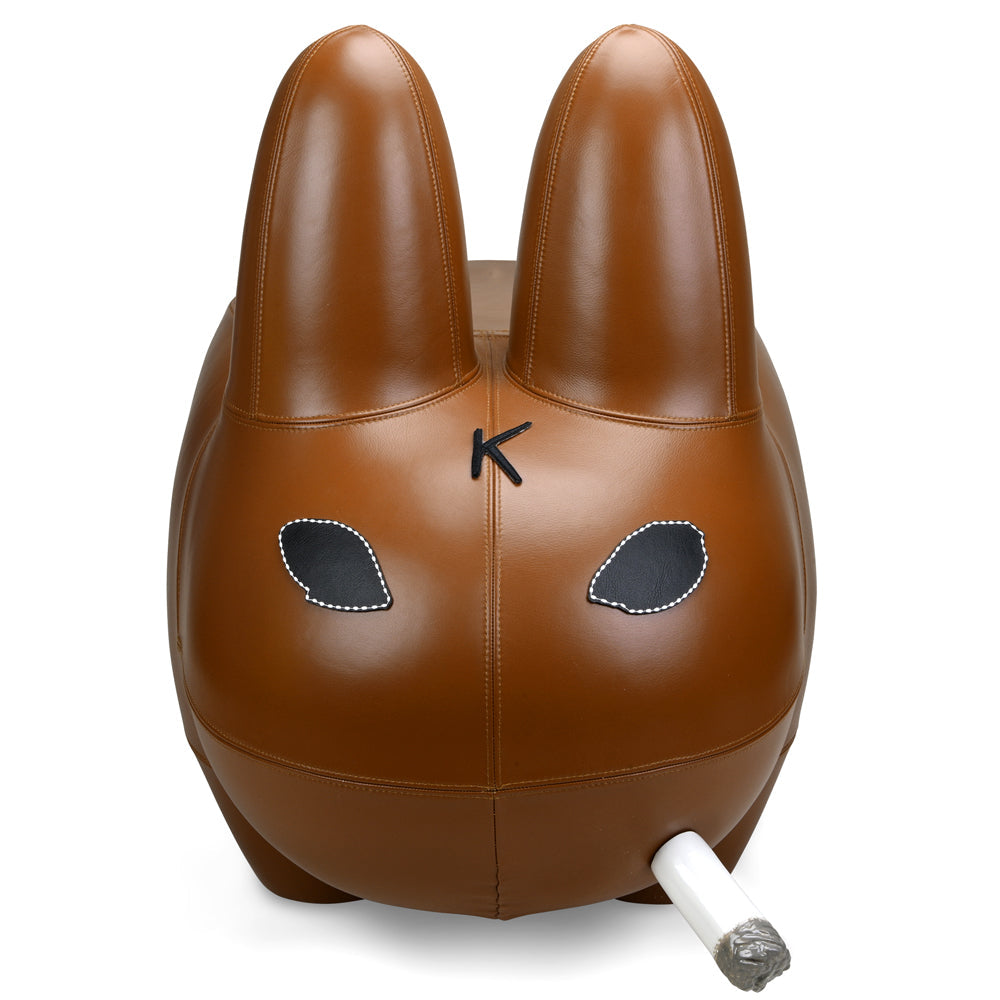 Kidrobot Art Giant Leather Smorkin' Labbit Stool - Brown Edition
