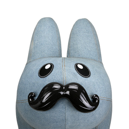 Kidrobot Art Giant Denim Happy Stache' Labbit Stool