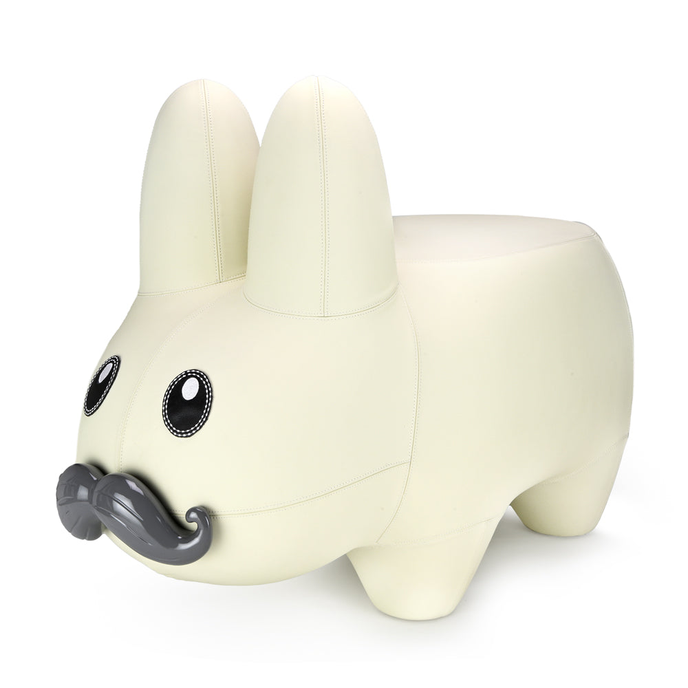 Kidrobot Leather Happy Labbit Stool  - Virgin White Edition