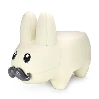 Kidrobot Leather Happy Labbit Stool  - Virgin White Edition