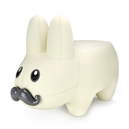 Kidrobot Leather Happy Labbit Stool  - Virgin White Edition