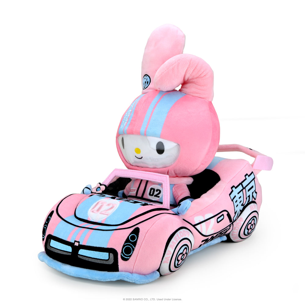 Hello Kitty® and Friends Tokyo Speed Racer 13" Plush 4-Pack Bundle - Badtz-maru®, Hello Kitty, Kuromi & My Melody®