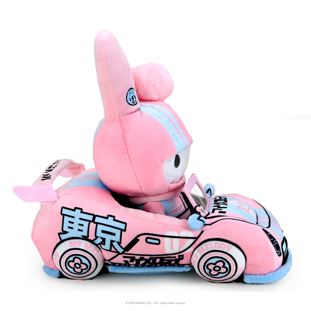 Hello Kitty® and Friends Tokyo Speed Racer 13" Plush 4-Pack Bundle - Badtz-maru®, Hello Kitty, Kuromi & My Melody®