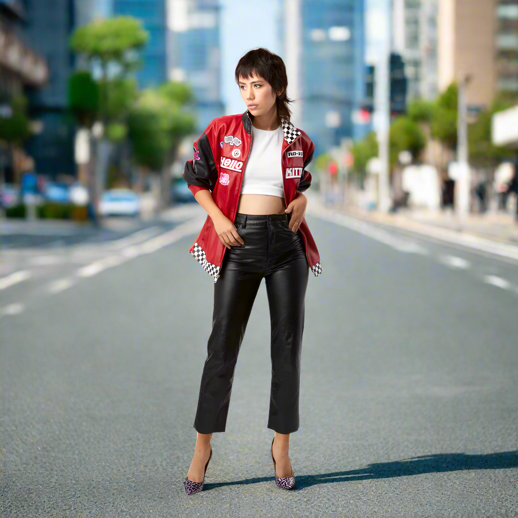 Hello Kitty® Tokyo Speed Red Moto Jacket by Kidrobot - Limited Edition