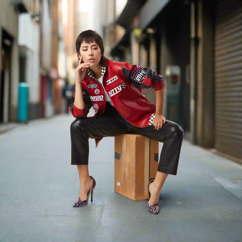Hello Kitty® Tokyo Speed Red Moto Jacket by Kidrobot - Limited Edition