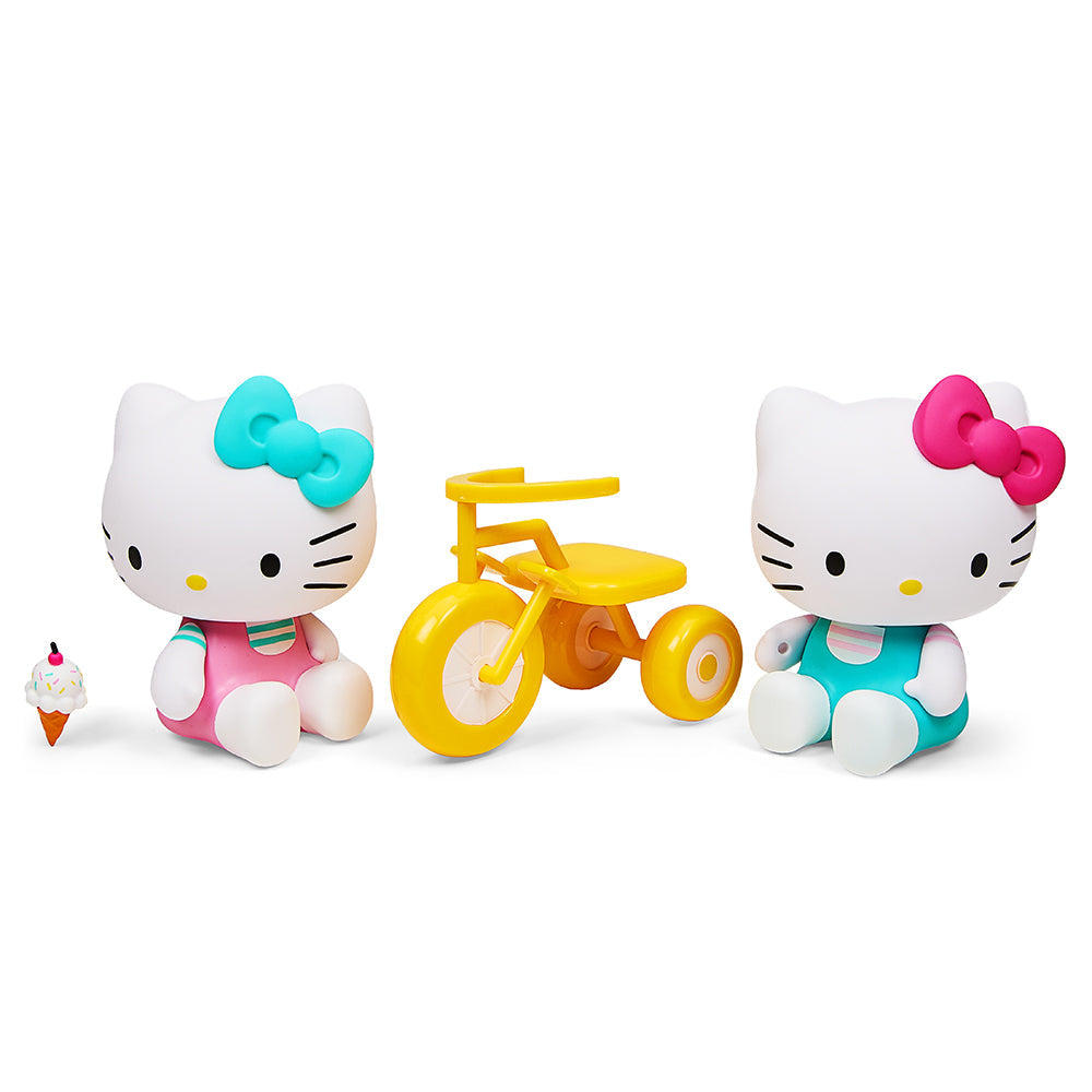 Hello Kitty® Tricycle and Ice Cream Play Theme 4.5” Vinyl Figure 2-Pack Set by Kidrobot