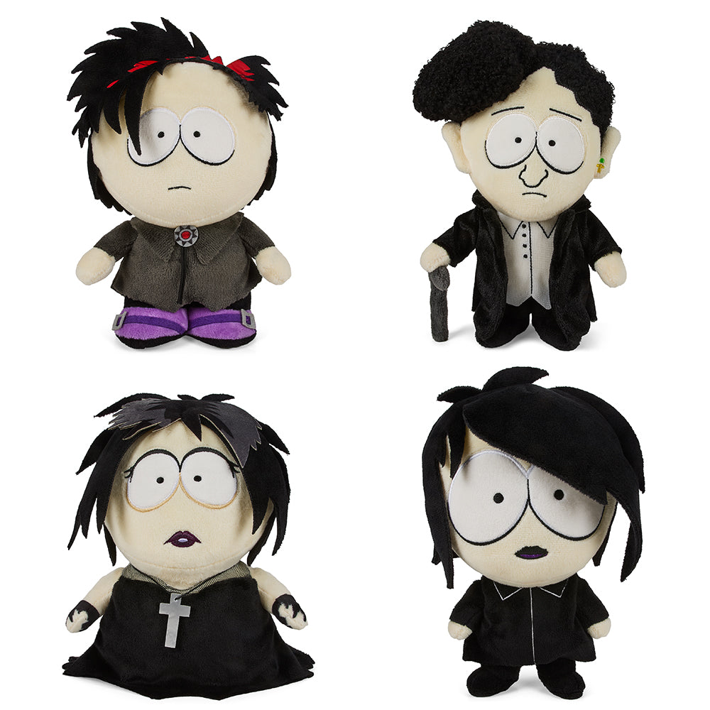 South Park Goth Kids 8" Phunny Plush 4-Pack Bundle by Kidrobot