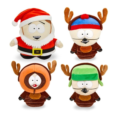 South Park Christmas 8" Phunny Plush Set of Four - Santa Cartman and Reindeer Kyle, Stan, and Kenny - SOLD OUT