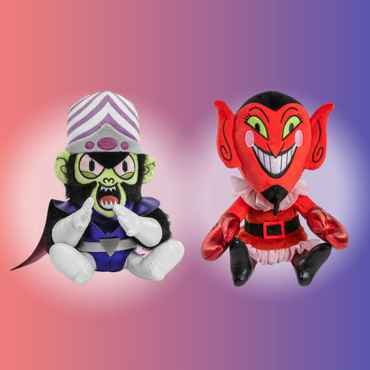 The Powerpuff Girls - HIM and Mojo Jojo Phunny Plush 2-Pack Bundle