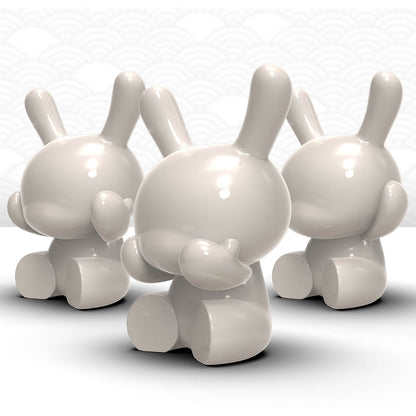 Three Wise Dunnys 5” Porcelain 3-Pack - White Edition - Limited Edition of 500