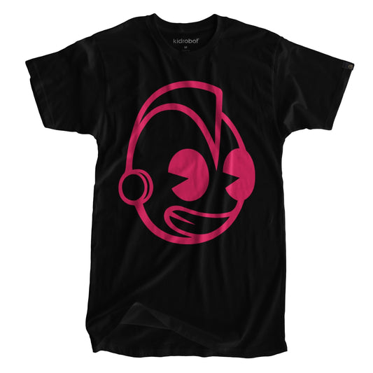 Limited Edition Kidrobot Signature Magenta Bothead Black T-Shirt (Small)