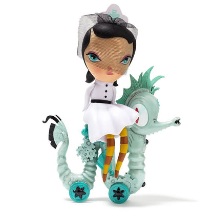 Lucy Curious Dark Harbor 7" Art Figure by Kathie Olivas - White Edition (Limited Edition of 200)