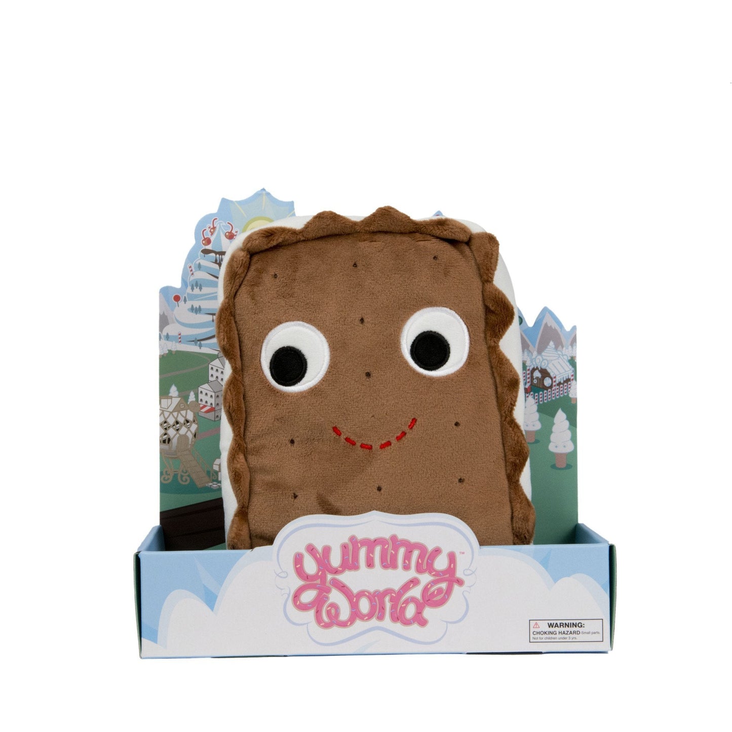Yummy World 10" Sandy the Ice Cream Sandwich Plush Pillow