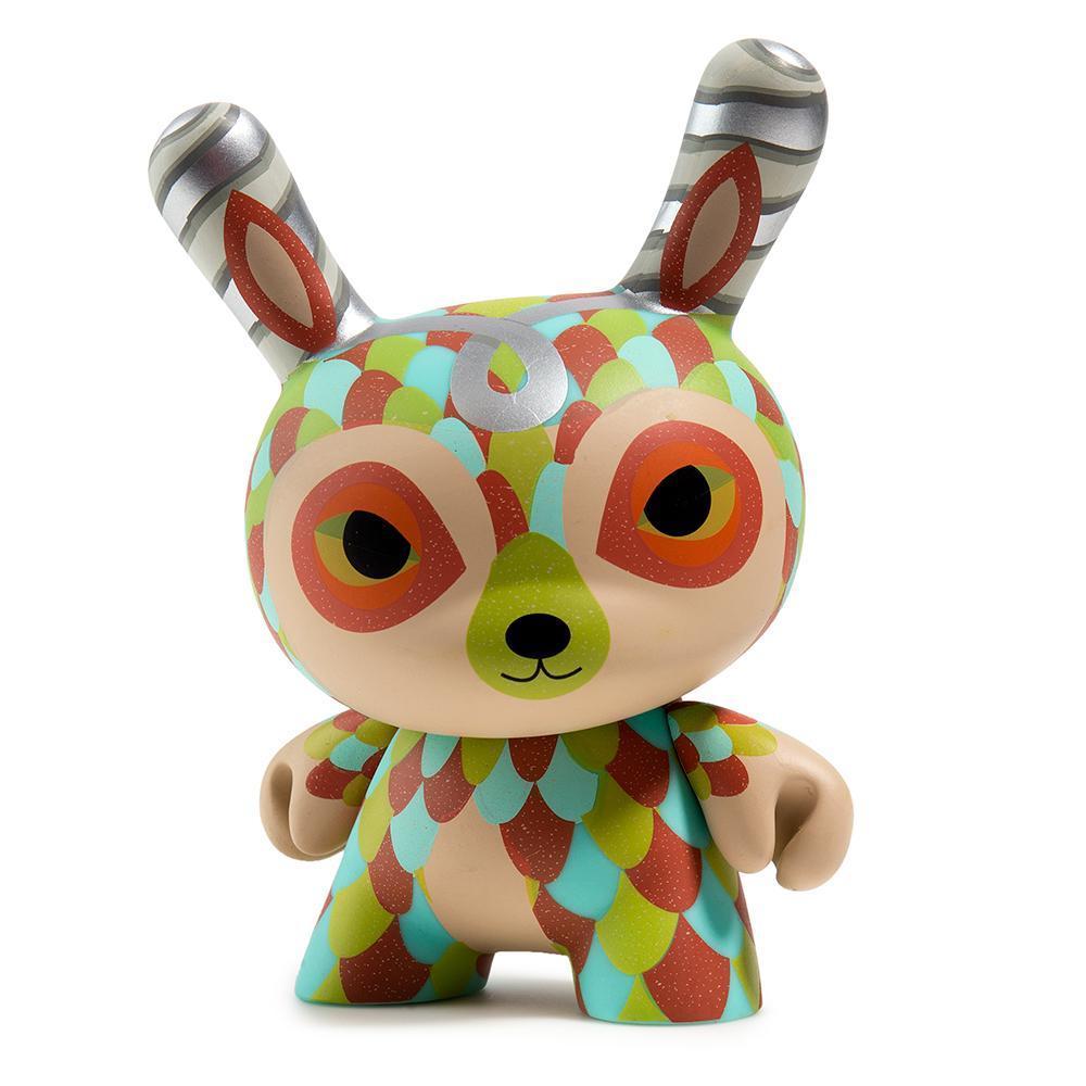 The Curly Horned Dunnylope 5" Dunny Art Figure by Horrible Adorables - Orange Edition